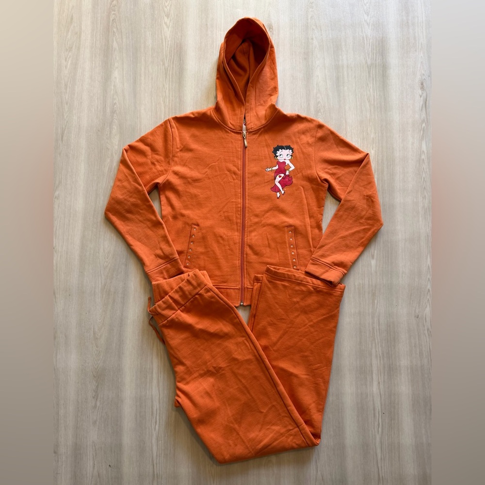 Vintage Y2K Betty Boop Hoodie / Pants Sweatsuit Set Sz S